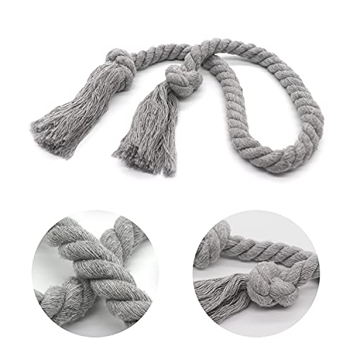Yteseery 8 Pack Curtain Ties Rope, Outdoor Curtain Tiebacks, Natural Cotton Curtain Holders, Village Rustic Farmhouse Curtain Holdbacks, Nautical Curtain TieBacks for Patio Pergola Drapes, Grey - Image 5