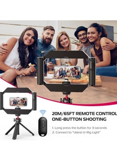 Ulanzi ULANZI Smartphone Video Rig with Light, Cell Phone Handheld Stabilizer with Ring Light for Filmmaking Live Steam Video Recording  - Image 4