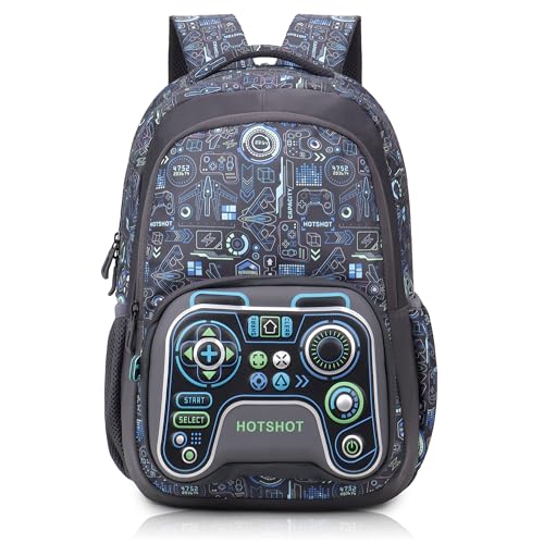HOT SHOT BAG GAMER_1446|3D EMBOSSED DESGIN|SCHOOL BAG|TUTUION|KIDS & CHILDRENS BACKPACK|WATER RESISTANT|18 INCH|FOR BOYS & GIRLS|32 LITERS BACKPACK - Image 3