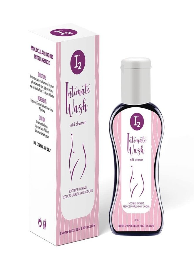 I2cure I2 Intimate Wash for Germ and Odour Protection | Daily Hygiene Intimate Wash | Prevents Dryness, Itchiness and Irritation | 50 ml (Pack of 1 - Image 2