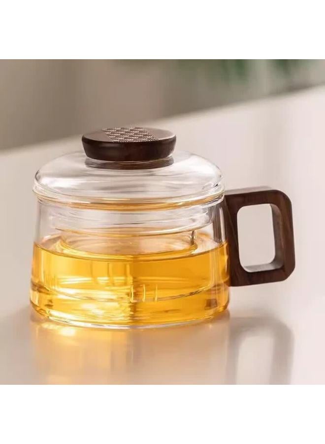 Weimingnuo Glass Tea Cup With Infuser, Heat-resistant Thickened Green Tea Brewing Cup For Men, Personal Use Tea Separation Glass Mug - Image 2