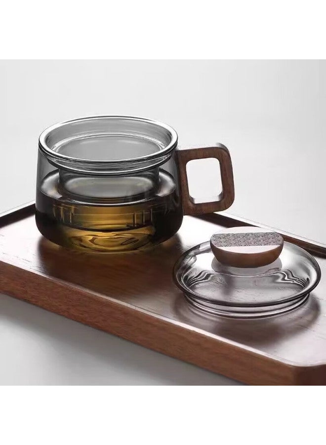Weimingnuo Glass Tea Cup With Infuser, Heat-resistant Thickened Green Tea Brewing Cup For Men, Personal Use Tea Separation Glass Mug - Image 1