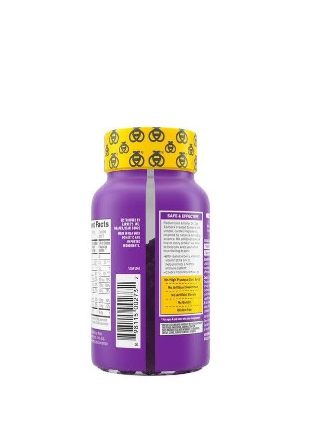 Zarbee's Elderberry Gummies for Kids with Vitamin C Daily Childrens Immune Support Vitamins 21 Counts - Image 2