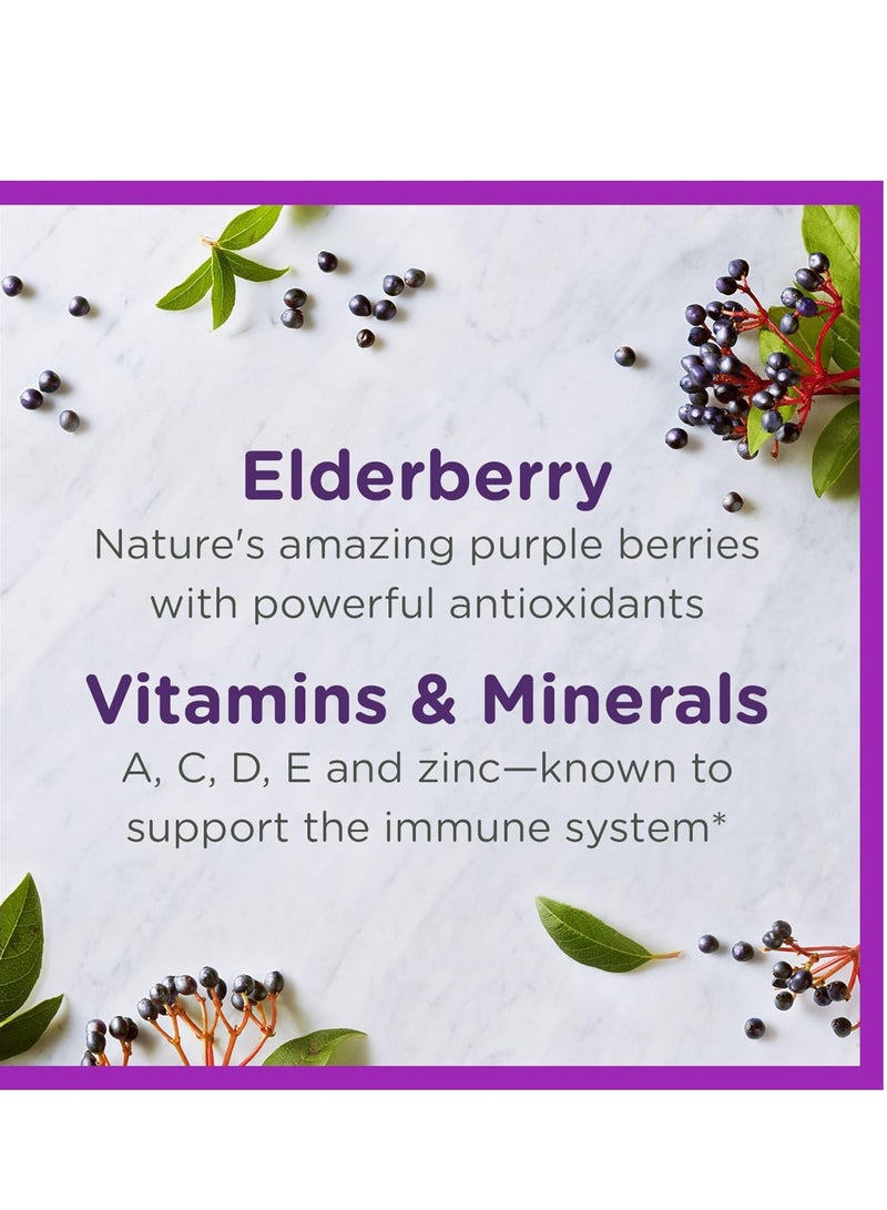 Zarbee's Elderberry Gummies for Kids with Vitamin C Daily Childrens Immune Support Vitamins 21 Counts - Image 3