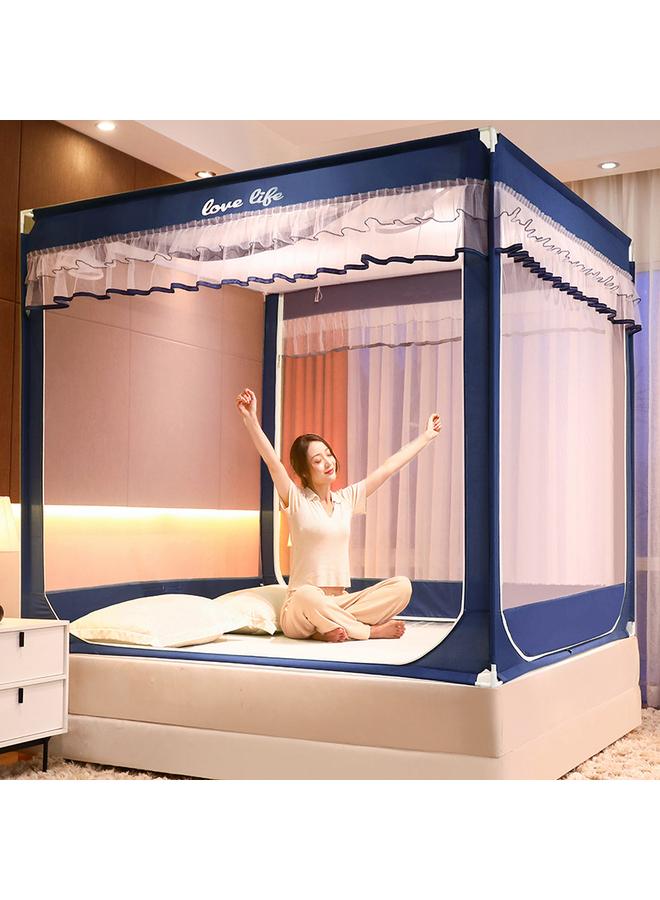 Bluejw Summer Three-door Children's Anti-fall Sitting Bed Mosquito Net Student Dormitory Home Mother And Child Bracket Zipper Mosquito Net Wholesale - Image 1