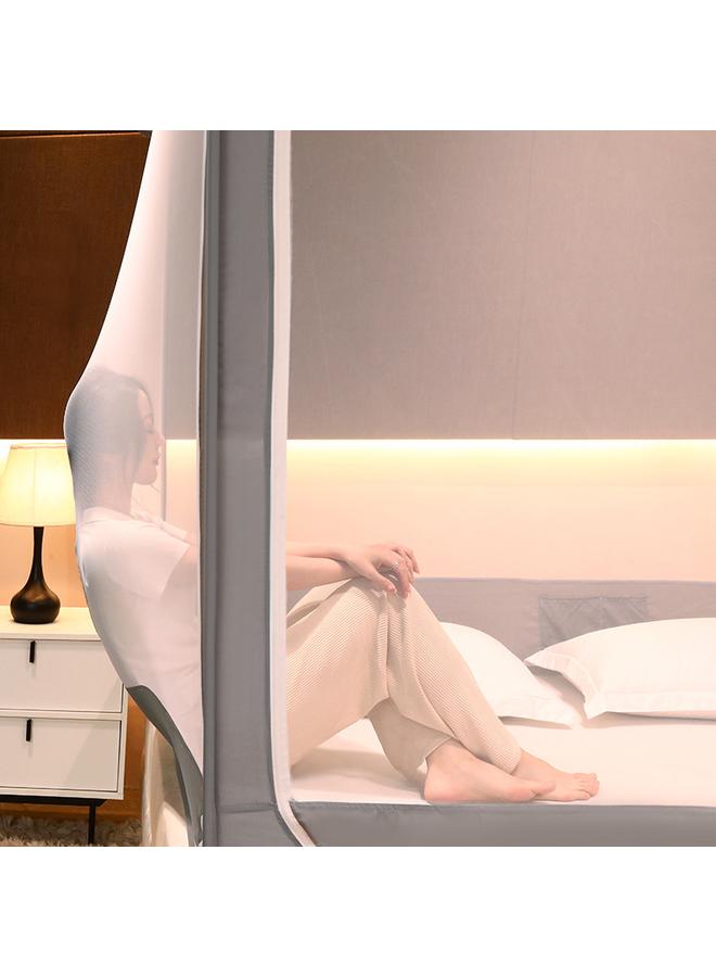 Bluejw Summer Three-door Children's Anti-fall Sitting Bed Mosquito Net Student Dormitory Home Mother And Child Bracket Zipper Mosquito Net Wholesale - Image 5