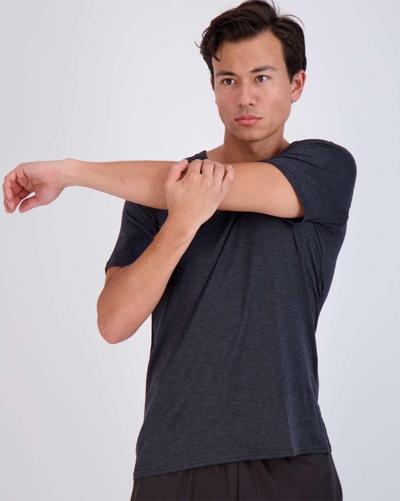 REALESSENTIALS Real Essentials 5 Pack: Men’s V-Neck Dry-Fit Moisture Wicking Active Athletic Tech Performance T-Shirt Set 6, M, Pack of 5 - Image 2