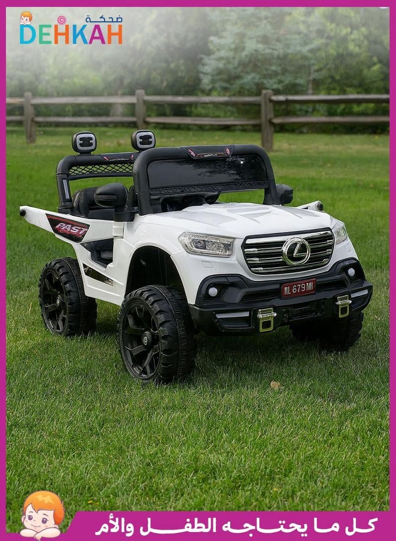 ضحكة  سيارة جيب كهربائية ركوب للأطفال ريموت كنترول – قيادة المغامرين الصغار تبدأ من هنا - Image 1
