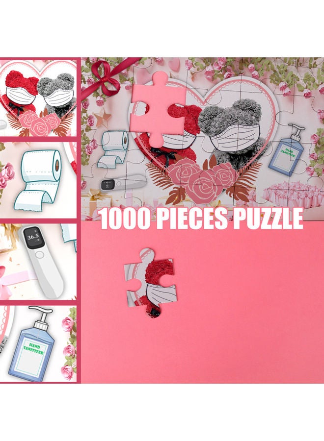 أحجية قطع تركيب الصور بتصميم دب بنمط رسوم كرتونية مكونة من 1000 قطعة - Image 4