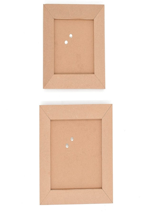IVEI MDF Square Photo Frames - DIY Craft Materials - Plain MDF Wood - Blank Tabletop Photo Frames for Painting, Wooden Sheet Craft Board for Resin Art & Fluid Art, Mandala Art, Pyrography - Set of 2 - Image 3