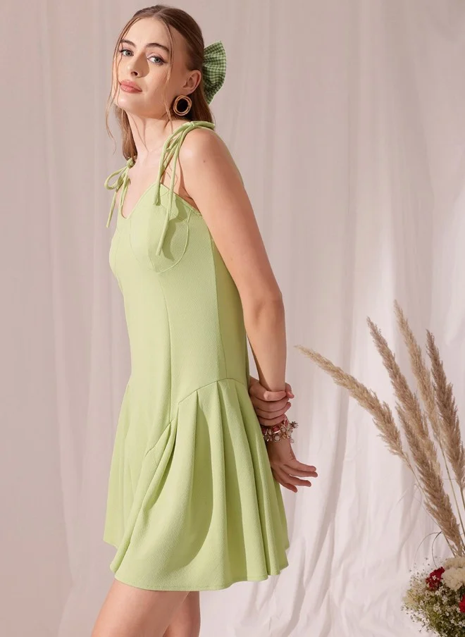 STREET 9 Fit & Flare Dress for Women in Green