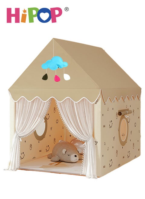 Kids Play House Tent with Hanging Ornaments,Breathable and Foldable,Children Indoor Playhouse