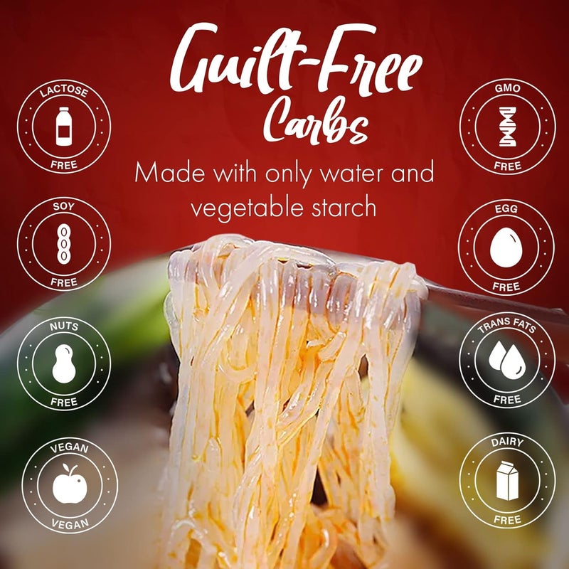 Fusion Select Sweet Potato Glass Noodles - 4 Packs of Gluten-Free, Vegan, Low-Calorie Noodles for Stir-Fry and Hot Pot - Image 4