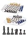 WodGod 3 or 4 Player Chess Board Game Set64 Pieces Colorful ChessChess Game for Team with a Leather Game Mat - Image 2