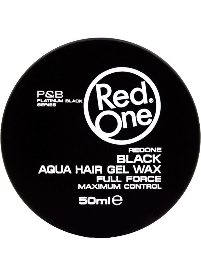 Redone Aqua Hair Gel Wax Black - Full Force - Maximum Control - Image 1