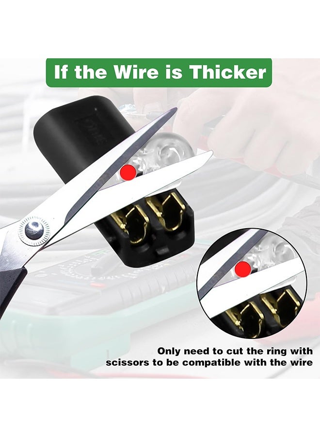 HY 20 Pcs Double-Wire Plug-in Connector Led Light Strip Connectors 2 Pin, Led Strip Lights Connectors Low Voltage Wire Connector with Locking Buckle, Fast Connect Plugs Led Connectors for Strip Lights - Image 4