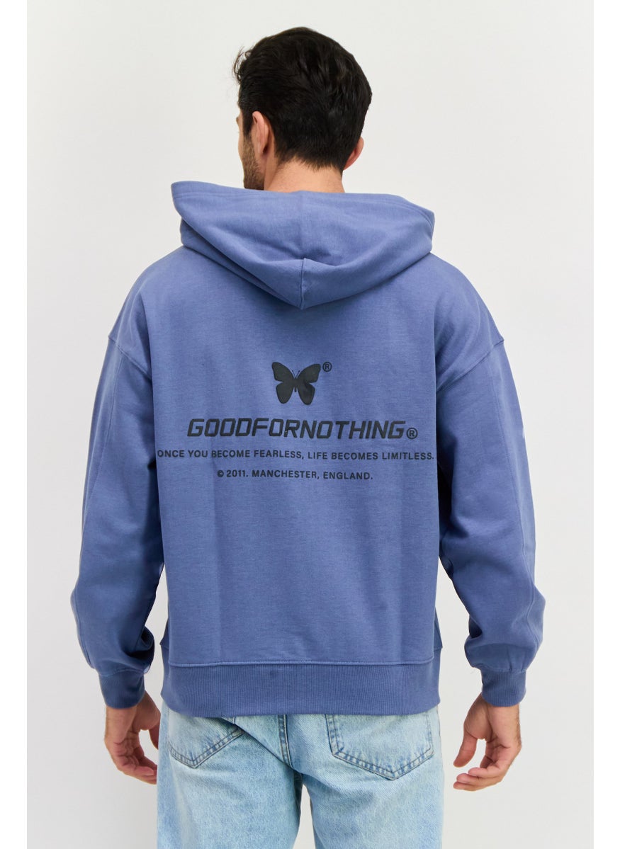 Men Long Sleeves Brand Logo Hooded Sweatshirt, Sage Blue - pzsku/ZDD116C0810BB3330A538Z/45/_/1737642096/cc98c6ae-5c7d-453b-9aa2-789c3e1d2d3e