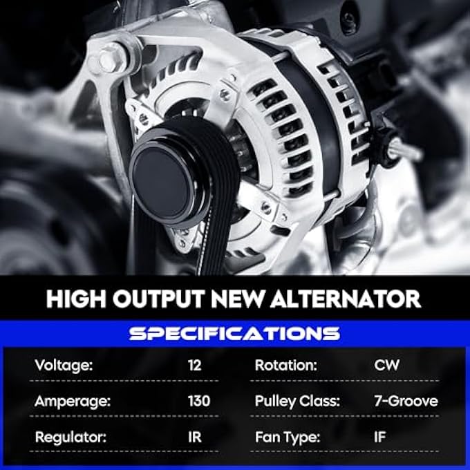 SEHNSUCHT Alternator Replacement New Compatible with Acura TSX 2009-2014, for Honda Accord 2008-2009,2011-2012,L4 2.4L 2354CC 144CID, Replace for 104210-5890, 31100-R40-A01, 11390 - Image 4