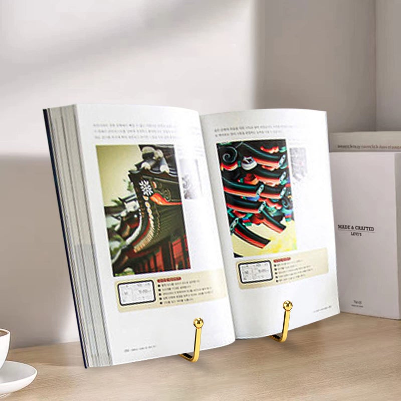Kruodop 6 Inch Plate Stands For Display  3 Pack Plate Holder Display Stand  Gold Metal Frame Easel Holder Stand For Pictures Book  Photo  Decorative Plate - Image 2