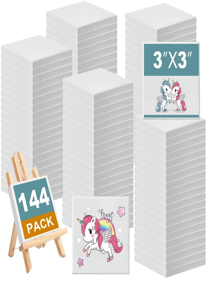 Thenshop 72 Pcs Mini Stretched Canvases for Painting Small 3x3 Canvas Bulk for Paint Crafts Kids Birthday Parties Back to School Gift Art Supplies - Image 1