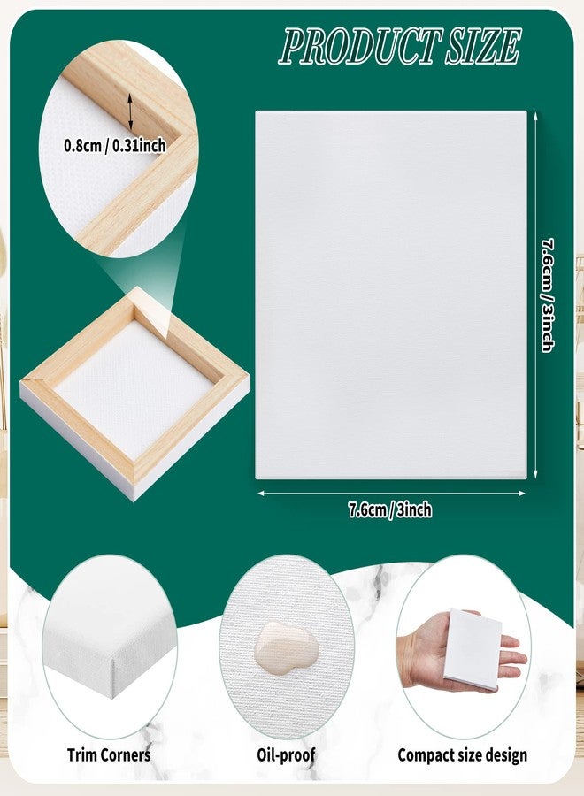 Thenshop 72 Pcs Mini Stretched Canvases for Painting Small 3x3 Canvas Bulk for Paint Crafts Kids Birthday Parties Back to School Gift Art Supplies - Image 2