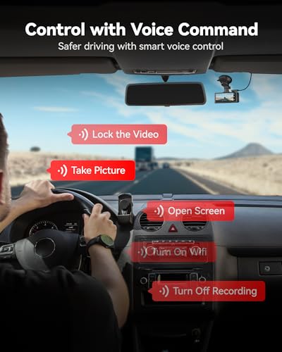REDTIGER 4K Dash Cam Front and Rear, STARVIS 2 Sensor, Touch Screen 3.18", 128GB Card Included, Voice Control, 5.8GHz WiFi Car Dash Camera, GPS, Night Vision, Emergency Lock, Parking Mode (F7N Touch) - Image 3