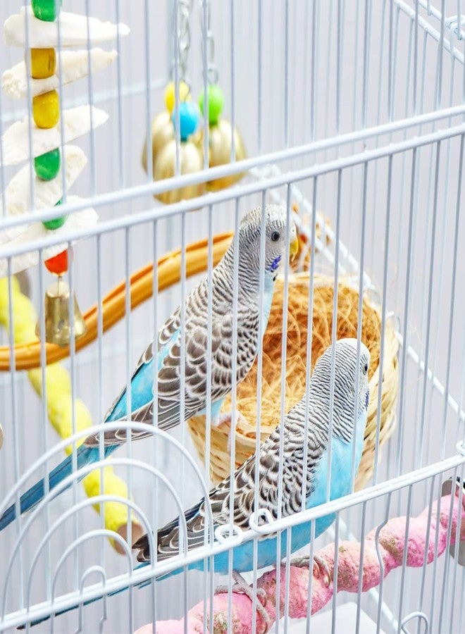 VTurboWay 4 Pack Tiny Handwoven Bamboo Bird Nest Cage House Hatching Breeding Cave with Hook for for Small Bird Parrot Budgie Parakeet Cockatiel Conure Lovebird Finch Canary Cockatoo African Grey - Image 5