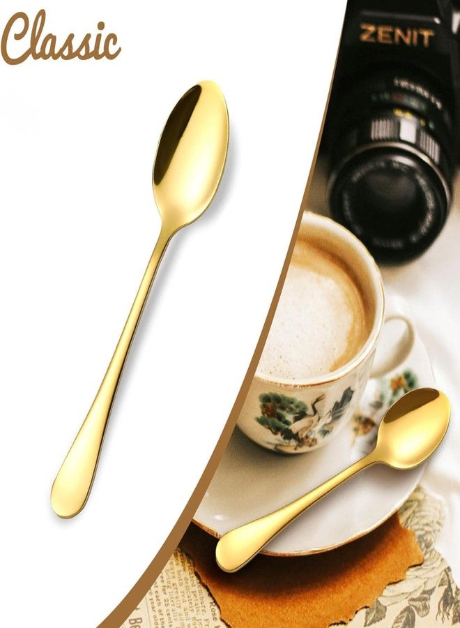 FS COOL Cooking Goldwear Flatware Serving-Set-Stainless Steel-Set Cutlery-Set-Silverware Service Knives, Fork and Spoon Non-Toxic, Anti-Rust, Safe and Stylish Dining Table (Set of 10, Gold) - Image 4