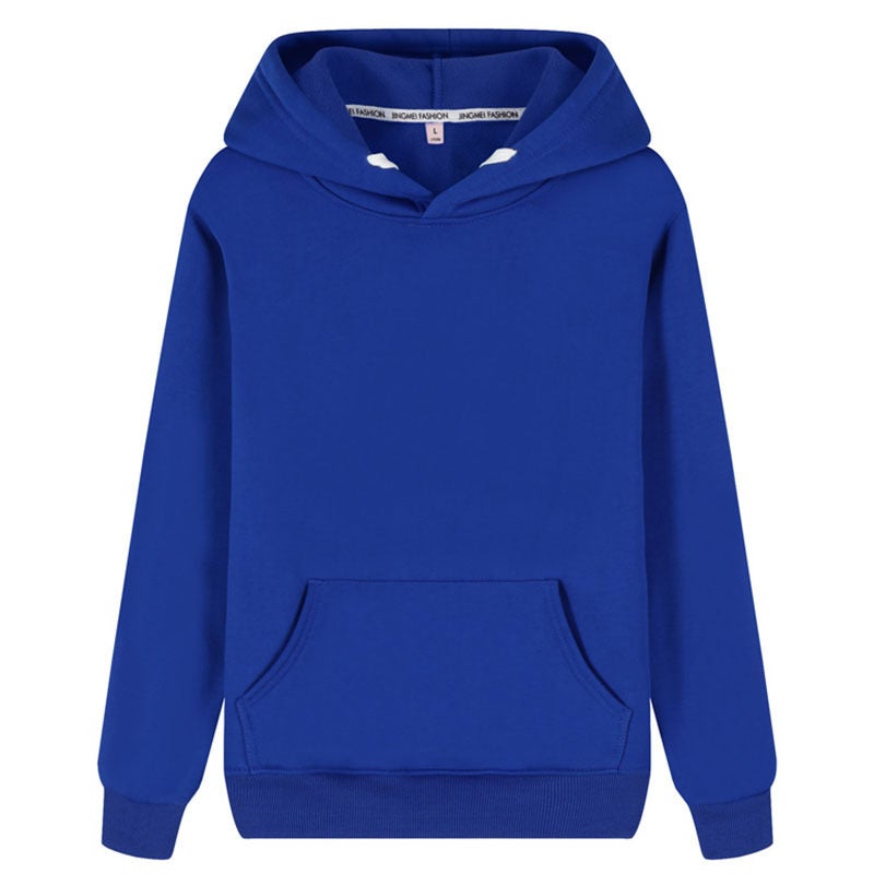 Autumn other cashmere cotton casual spot hooded stereo patch without collar no liner white sweater support printing Color blue  - Image 1