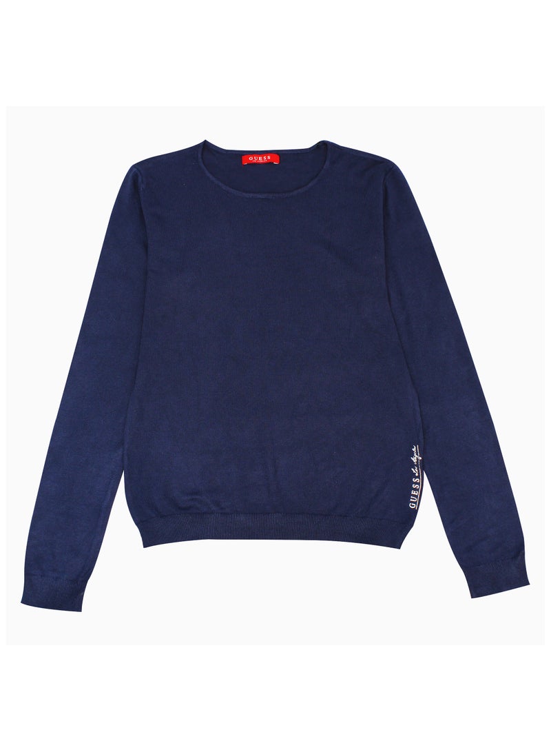 GUESS Guess Women Long Sleeve Navy Sweater Top  - Image 2