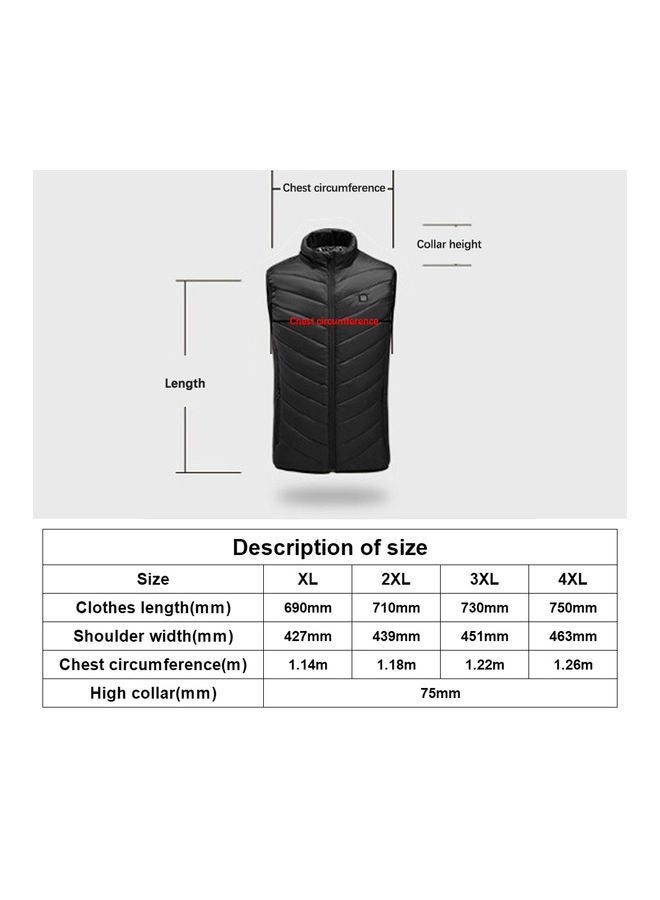 NIBEMINENT Outdoor Electric Thermal USB Heating Coat Vest 2XL - Image 3