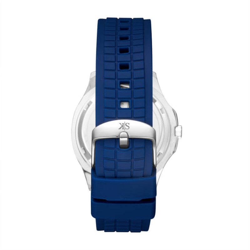 Kenneth Scott K24014-SSNN Men's Analog Display Watch & Silicone Strap Blue - Image 4