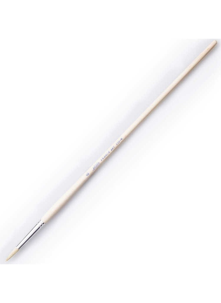 Pebeo - 258R White Bristle Round Oil Paint Brush 8 - Image 1