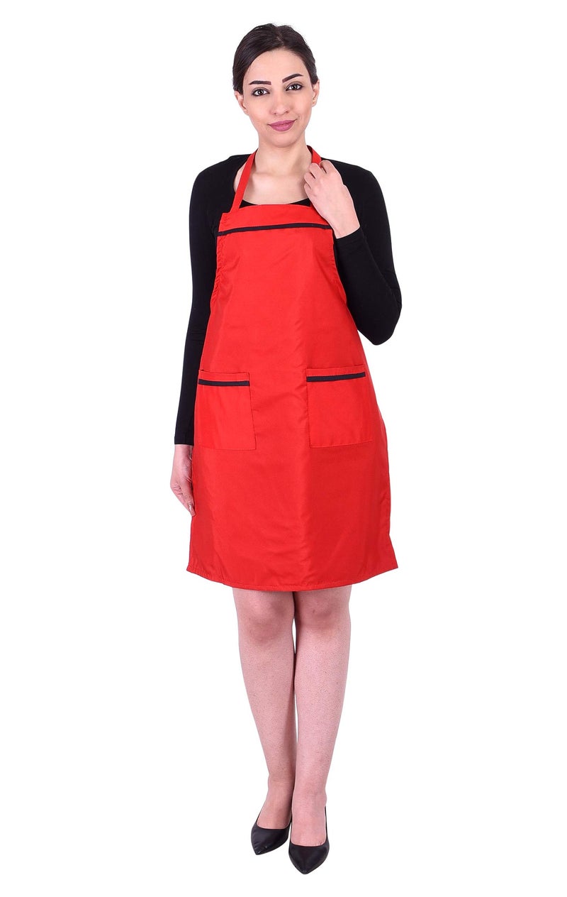 Switchon® Waterproof Polyester Apron with Pockets | Free Size Unisex Kitchen Cooking Chef for Home, Cafe, Hotel & Restaurant | Multi-Purpose for Gardening, Painting & Craft Work - Image 1