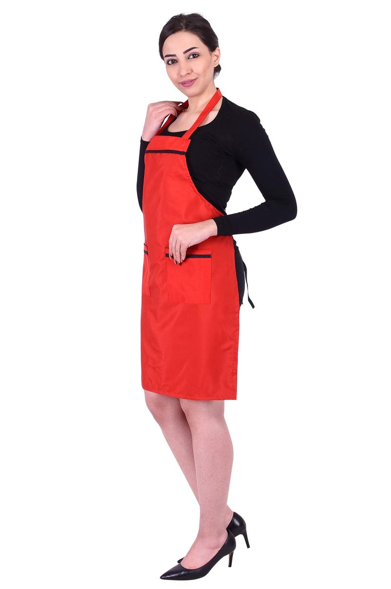 Switchon® Waterproof Polyester Apron with Pockets | Free Size Unisex Kitchen Cooking Chef for Home, Cafe, Hotel & Restaurant | Multi-Purpose for Gardening, Painting & Craft Work - Image 2