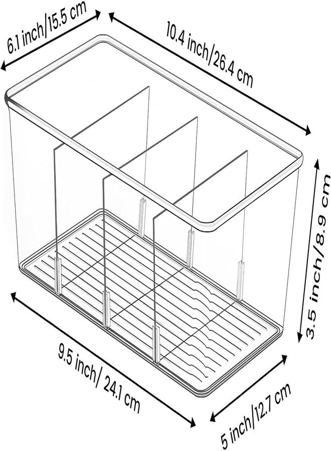 wilfox Pantry Organizer, 7 Pack Clear Bins with Removable Dividers, Pantry Organizers and Storage, Fridge and Cabinet Organizer for Snack, Pouches, Spice Packets - Image 3