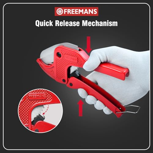 FREEMANS PC+42 PVC Pipe Cutter - 42mm || Cutting Upto 1-1/8" O.D. || Premium High-Grade Alloy Steel Blade and Aluminum Alloy Body || Suitable For PVC Pipes, Rubber Hoses And Plumbing Pipes Cutter - Image 2
