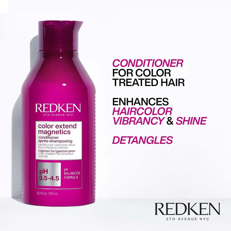 REDKEN بلسم ريدكن كولور إكستند ماغنيتيكس للشعر المعالج بالألوان يحمي اللون ويضيف اللمعان مع بلسم خالي من الكبريتات يحتوي على الأحماض الأمينية - Image 3