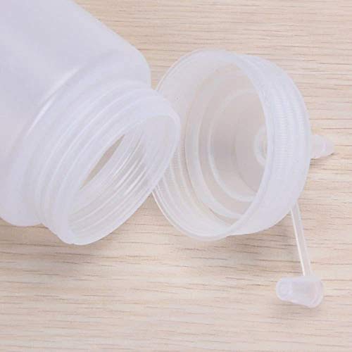 Olrada Squeeze Bottles with Caps, Squirt Bottles with Cap for Sauce/Condiment Dispenser, Mustard, Mayo, Dressings, Olive Oil, BBQ Sauce- BPA Free,White 400ml Set of 2pcs - Image 3