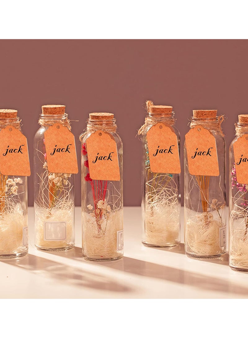 GGOOT 10pcs 20ml Mini Glass Vials Glass Bottles with Cork Small Glass Jars with Label Tags and String Wedding Favours Glass Bottles Cork Stopper Wish Bottles Message Glass Bottle for Wedding Gifts - Image 3