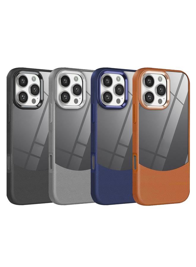 S-TOP Case For iPhone 16 Pro Litchi Texture TPU Hybrid Acrylic Phone Case - Image 2