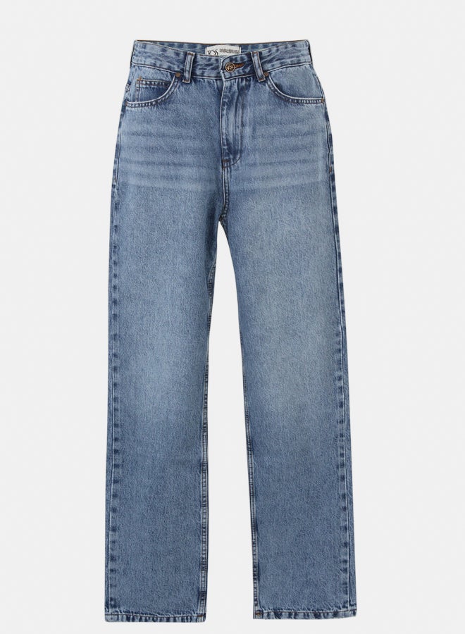 TGS Light Blue Mid Rise Straight Women Jeans - Image 1
