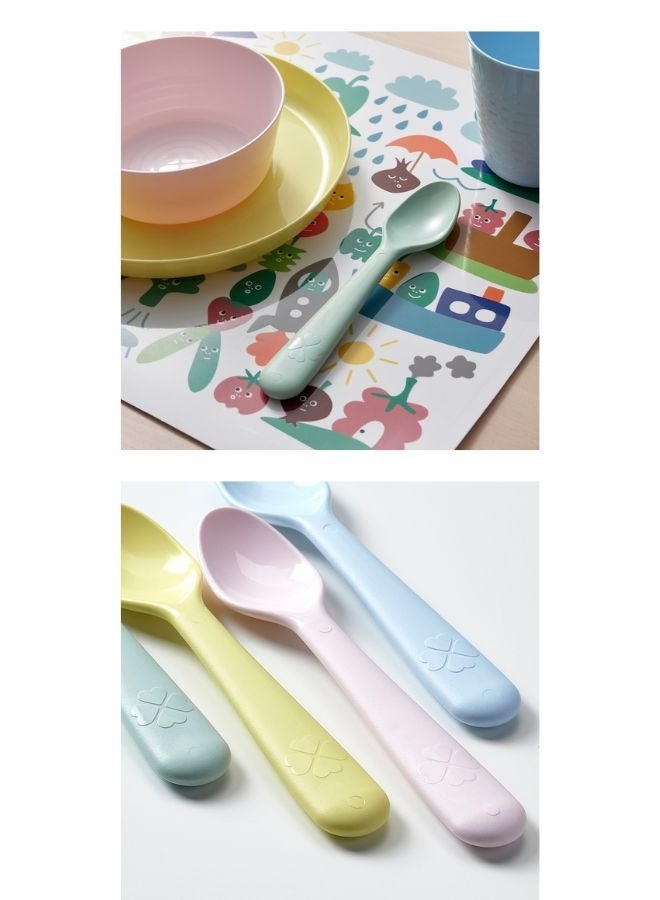 Set of 22 Pieces Plastic Tableware Bowls Cups Plates for Kids Multicolor