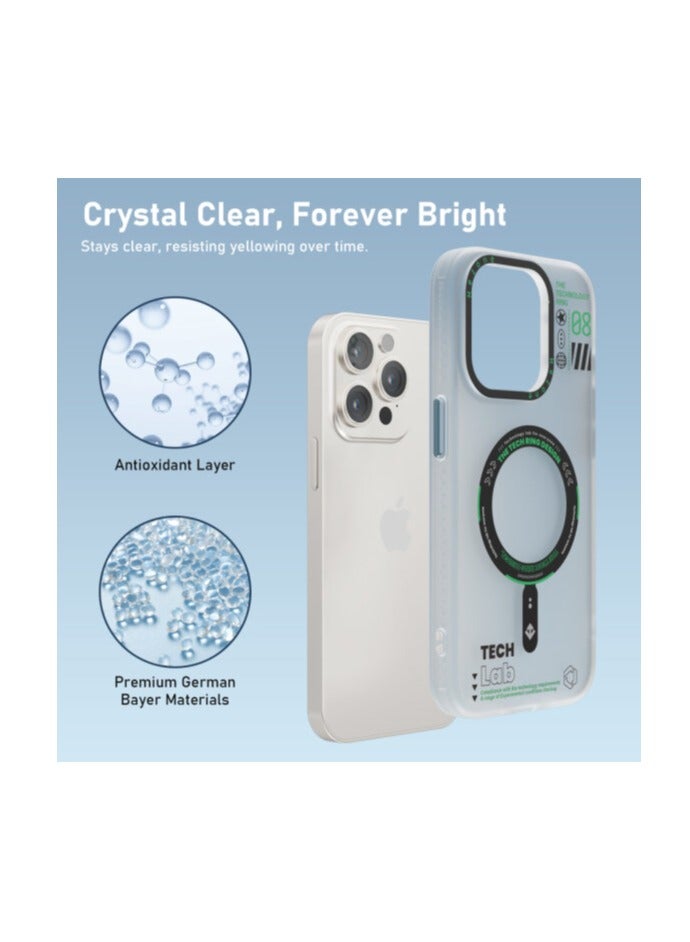 Mezone Tech iPhone 15 Pro Matte MagSafe Case, Shockproof & Anti-Yellowing Phone Case Reinforced Corners with Airguard, Black - Image 5