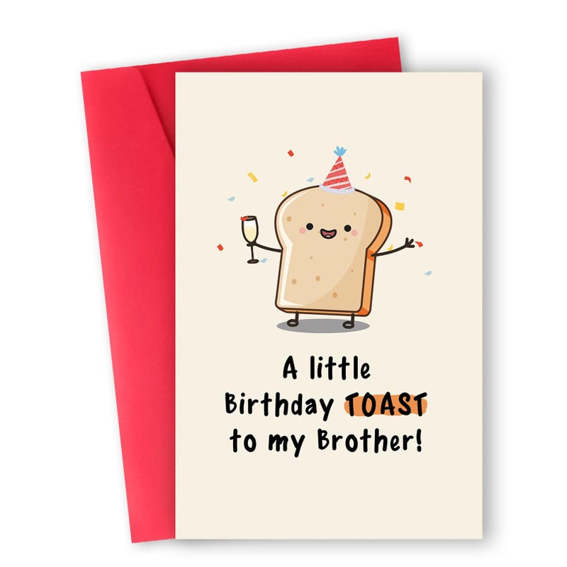 ATTLVV Happy Brother Birthday Card,Funny Brother Birthday Gifts from Sister, Christmas Gifts for Brother,Birthday Card for My Brother - Image 1