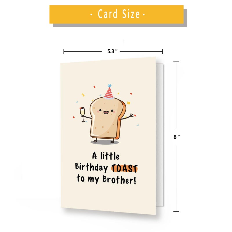 ATTLVV Happy Brother Birthday Card,Funny Brother Birthday Gifts from Sister, Christmas Gifts for Brother,Birthday Card for My Brother - Image 2