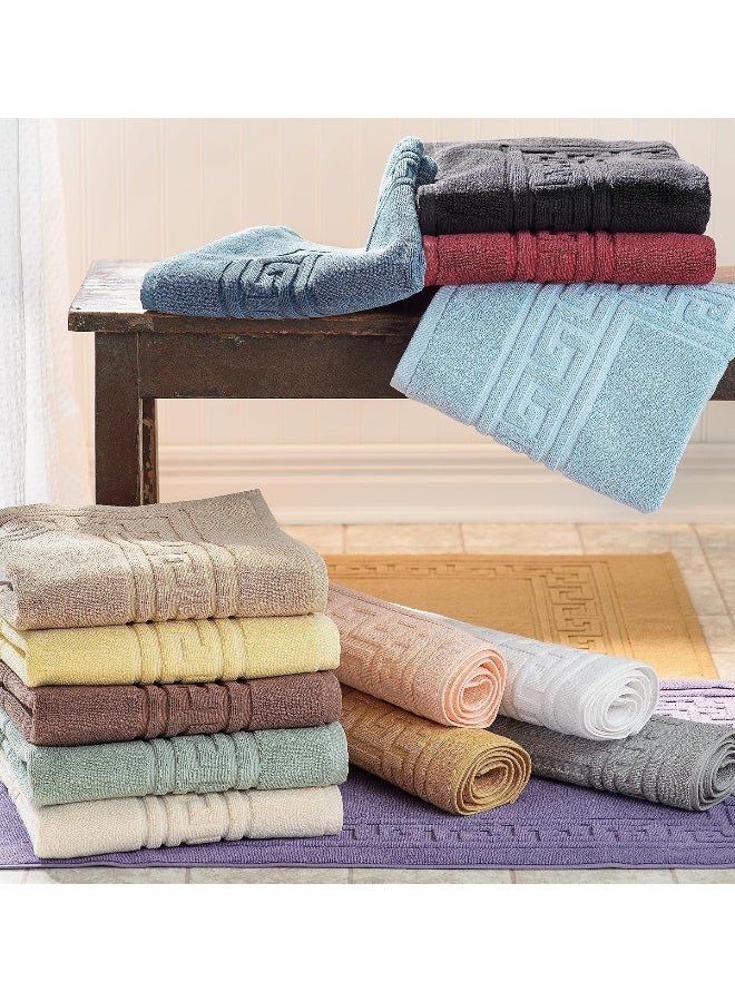 Superior Heavyweight Cotton Bath Mats Bath Rugs For Bathroom Accessories Washable Rug For Shower Bath Toilet Modern Decor No Backing Luxury Hotel And Spa Quality Set of 2 22 x 35 Taupe - Image 4