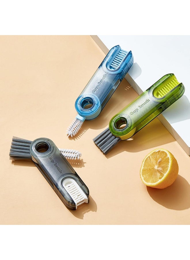ECVV 3 in 1 Multifunctional Cleaning Brush U-Shaped Silicone Bottle Cleaner Brush Cup Lid Crevice Cleaning Brush Home Kitchen Cleaning Tools  - Image 3