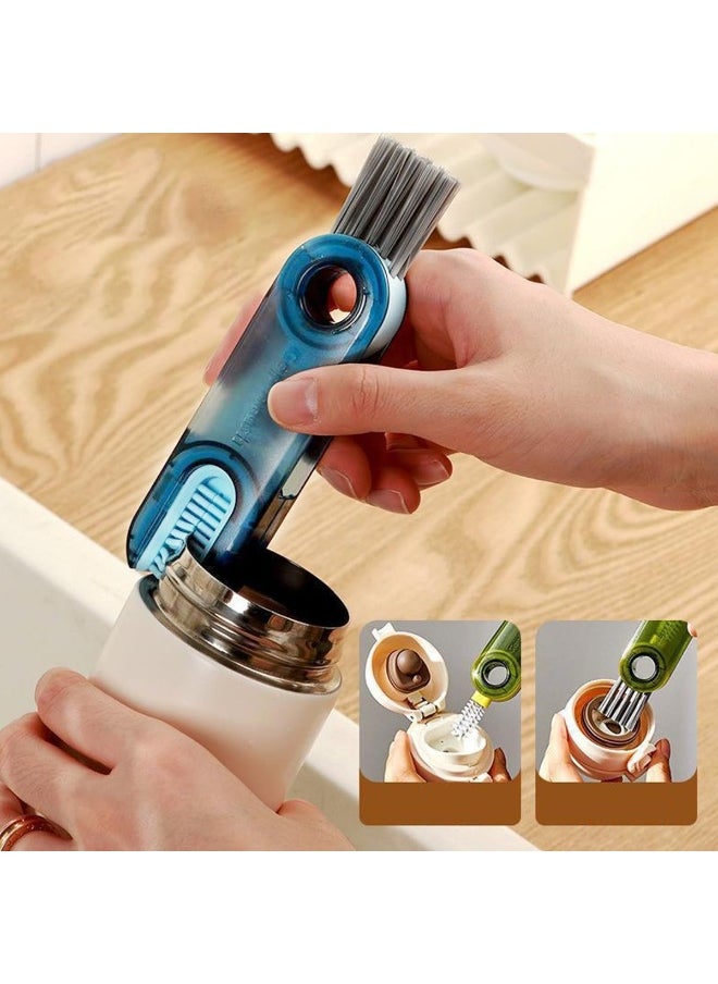 ECVV 3 in 1 Multifunctional Cleaning Brush U-Shaped Silicone Bottle Cleaner Brush Cup Lid Crevice Cleaning Brush Home Kitchen Cleaning Tools  - Image 2