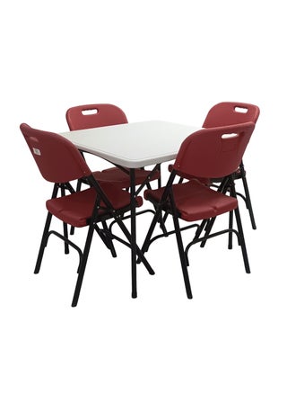 5-piece folding table and chair set [88 cm table + 4 chairs] - pzsku/ZDD1260D1B2866A7B3F6EZ/45/_/1733747120/102aea8b-dd73-44e7-9c50-dde6fb11af51